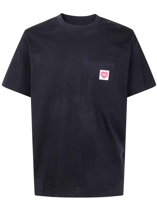 25FW 칼하트 WIP 반팔 티셔츠 I032128 1V2XX BLACK RED - CARHARTT WIP