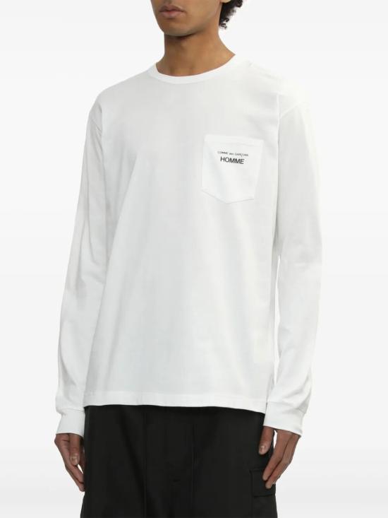 25FW 꼼데가르송 긴팔 티셔츠 HP T102 0513 WHITE - COMME DES GARCONS