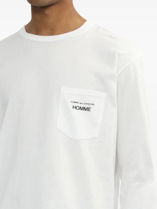 25FW 꼼데가르송 긴팔 티셔츠 HP T102 0513 WHITE - COMME DES GARCONS