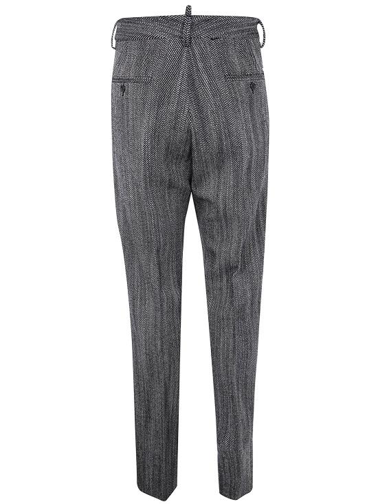 25FW 디스퀘어드2 스트레이트 팬츠 S71KB0731 D35328 001F WHITE BLACK - DSQUARED2