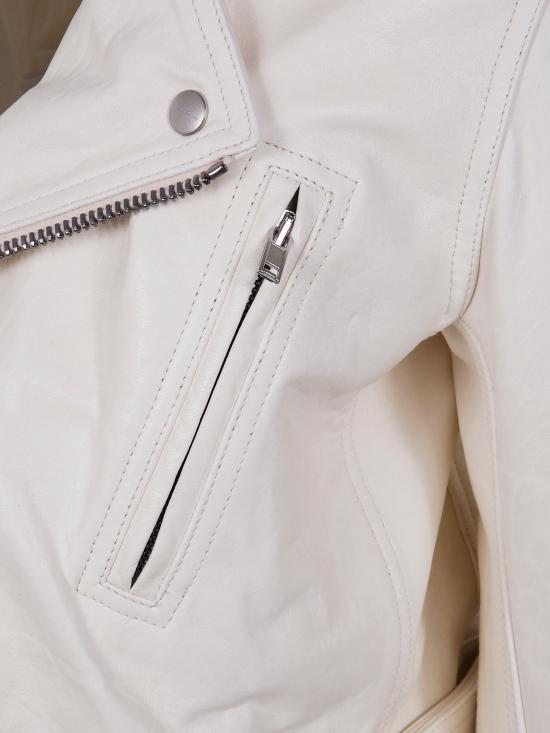 25FW 릭 오웬스 가죽 자켓 RP02E4766 LBH 11 MILK - RICK OWENS