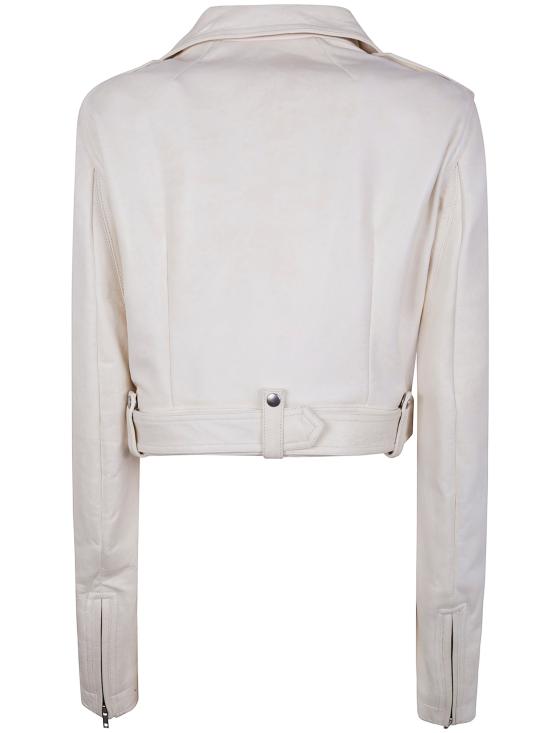 25FW 릭 오웬스 가죽 자켓 RP02E4766 LBH 11 MILK - RICK OWENS