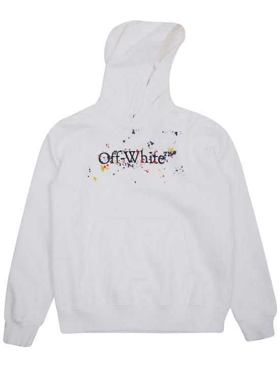 25FW [키즈] 오프화이트 티셔츠 OBBB001F25FLE002 0110 WHITE BLACK