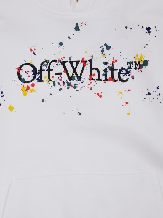 25FW [키즈] 오프화이트 티셔츠 OBBB001F25FLE002 0110 WHITE BLACK - OFF WHITE