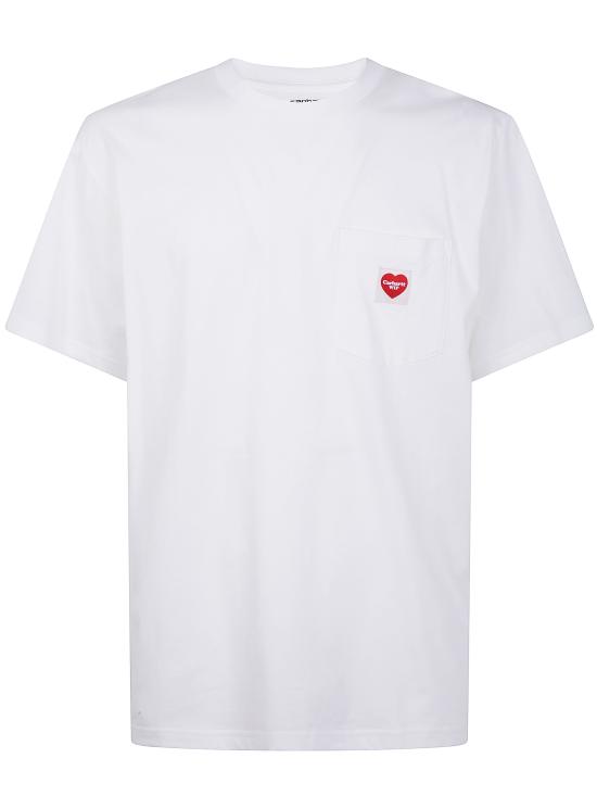 25FW 칼하트 WIP 반팔 티셔츠 I032128 1WZXX WHITE RED - CARHARTT WIP