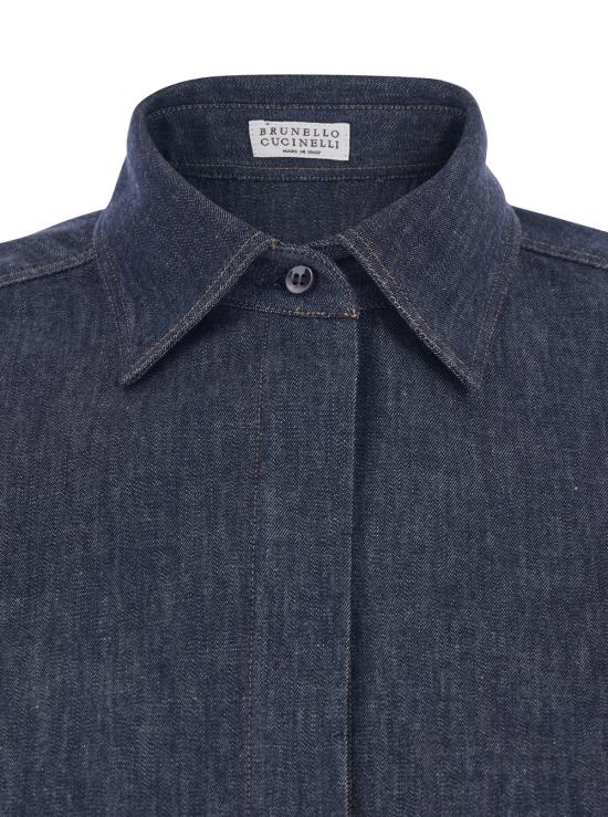 25FW 브루넬로 쿠치넬리 블라우스/셔츠 MA782MM606C001 Blu - BRUNELLO CUCINELLI