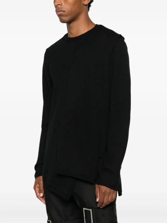 25FW 꼼데가르송 옴므 플러스 비대칭 스웨터 PP N012 0511 BLACK - COMME DES GARCONS