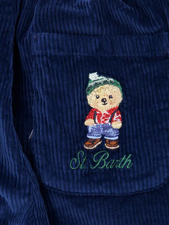 25FW [키즈] 세인트바쓰 스트레이트 팬츠 KIL0001 01928I TEDDY 61 EMBROIDERED - MC2 SAINT BARTH