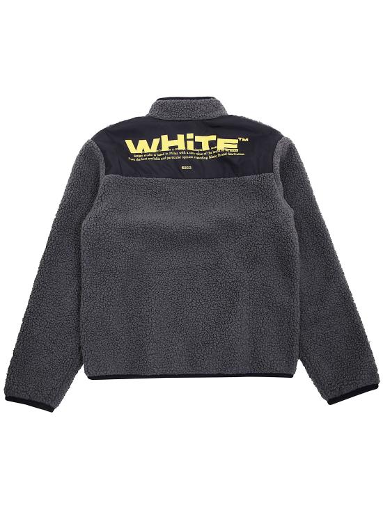 25FW [키즈] 오프화이트 자켓 OBEA023F25FAB001 0718 DARK GREY - OFF WHITE
