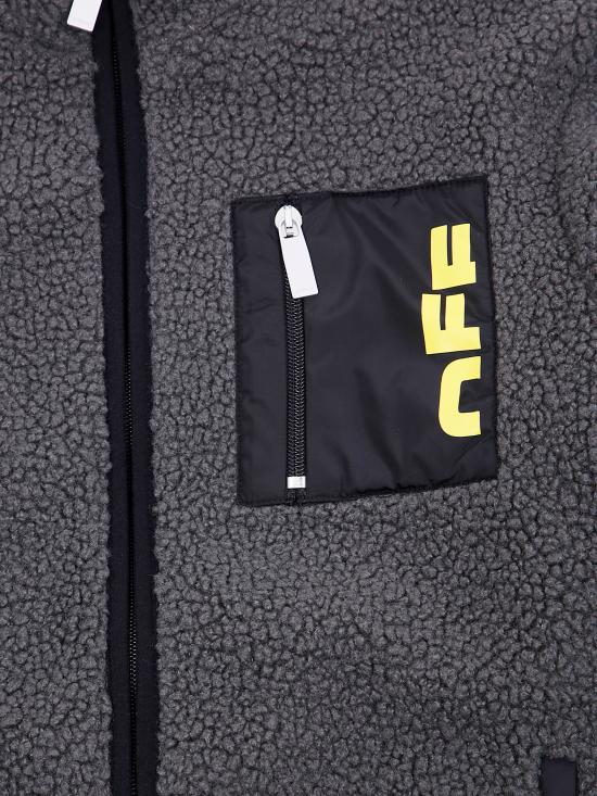 25FW [키즈] 오프화이트 자켓 OBEA023F25FAB001 0718 DARK GREY - OFF WHITE