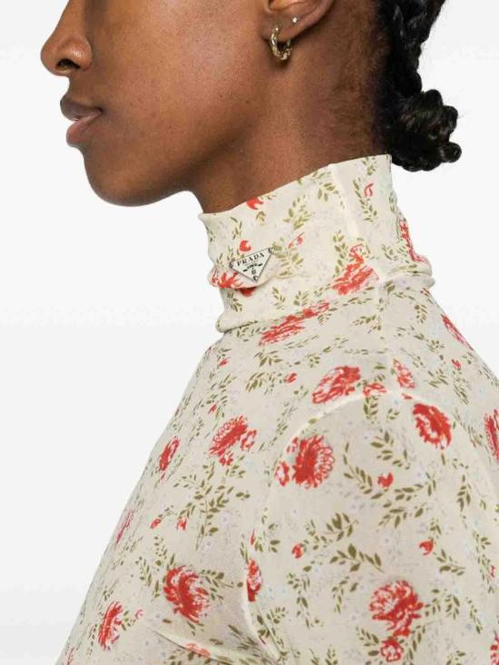  프라다 민소매 티셔츠 32157SOOO14ZKF0011 Red - PRADA