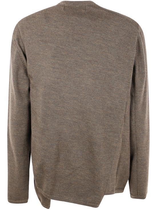 25FW 꼼데가르송 옴므 플러스 비대칭 스웨터 PP N012 0512 KHAKI - COMME DES GARCONS
