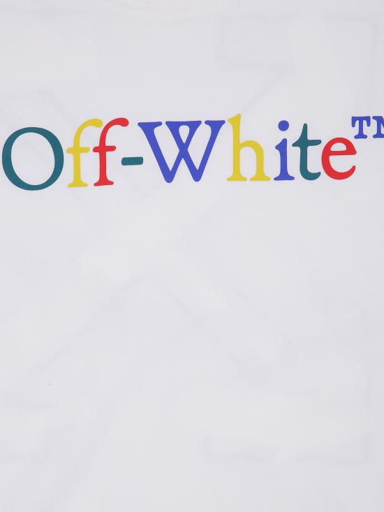 25FW [키즈] 오프화이트 티셔츠 OBAA002F25JER00K 0184 WHITE MU - OFF WHITE