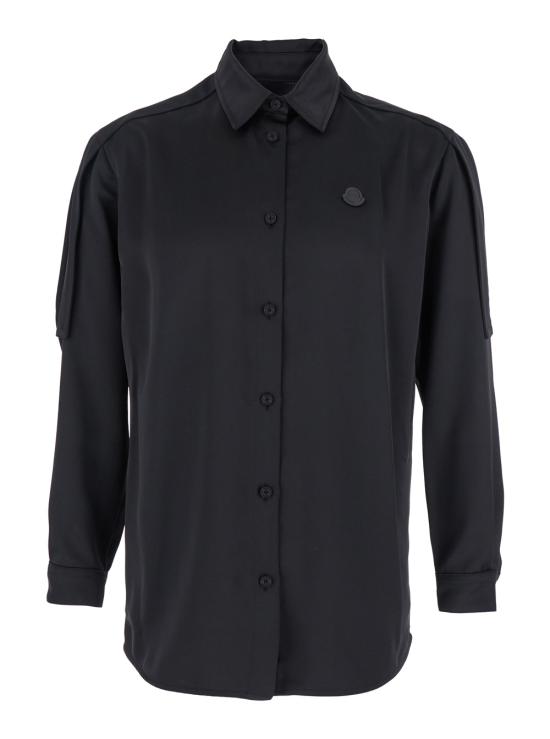 25FW 몽클레어 EE72 바이 에드워드 에니풀 새틴 셔츠  2F00002M6521999 Black