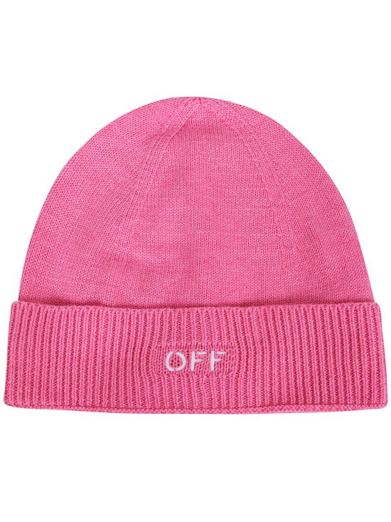 25FW [키즈] 오프화이트 모자 OGLC001F25KNI001 3201 FUCHSIA