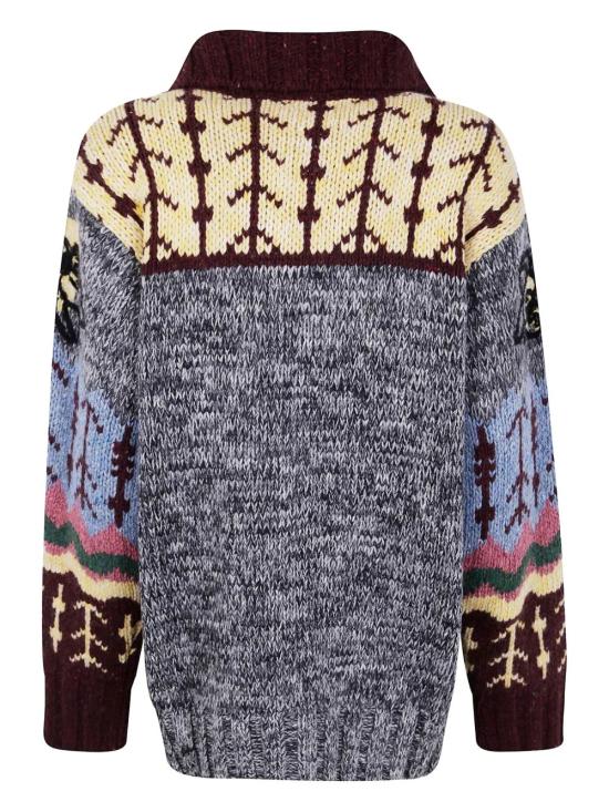 25FW 라 더블제이 스웨터 PUL0288 KNI166VA398 GY02 MULTICOLOR GREY YELLOW BLUE - LA DOUBLEJ