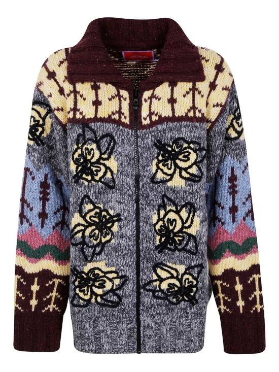 25FW 라 더블제이 스웨터 PUL0288 KNI166VA398 GY02 MULTICOLOR GREY YELLOW BLUE - LA DOUBLEJ