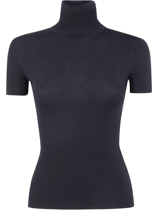 25FW 막스마라 AFA 아파 반소매 터틀넥 2521366283600 003 BLACK - MAX MARA