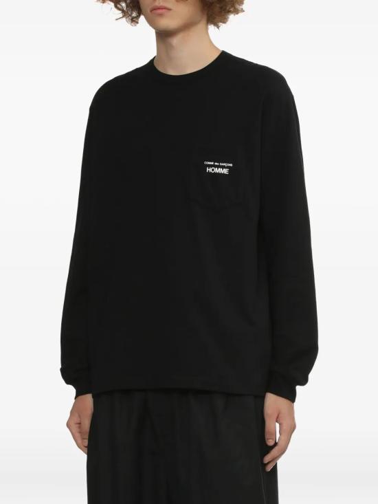 25FW 꼼데가르송 긴팔 티셔츠 HP T102 0511 BLACK - COMME DES GARCONS