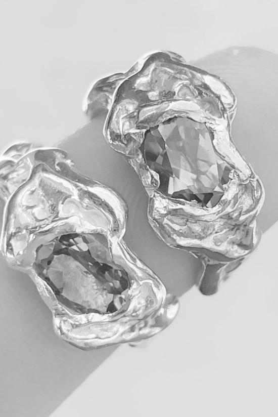  시무에로 반지 올라 링 실버/그린 - SIMUERO