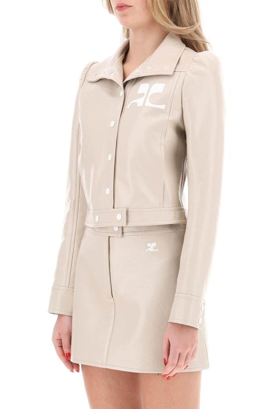 25FW 쿠레쥬 가죽 자켓 PERCBL005VY0014 9100 MASTIC GREY - COURREGES