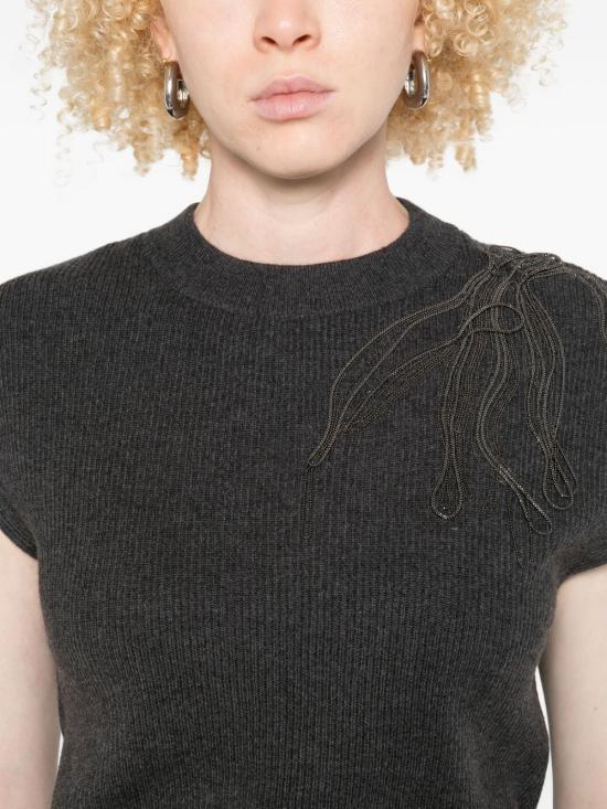 25FW 브루넬로 쿠치넬리 반팔 티셔츠 M12218910C2803 BLACK - BRUNELLO CUCINELLI