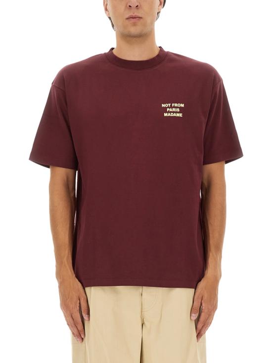 25FW 드롤드무슈 반팔 티셔츠 TS203 CO002WINE BORDEAUX
