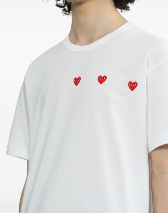 25FW 꼼데가르송 반팔 티셔츠 AXT3370513 WHITE - COMME DES GARCONS