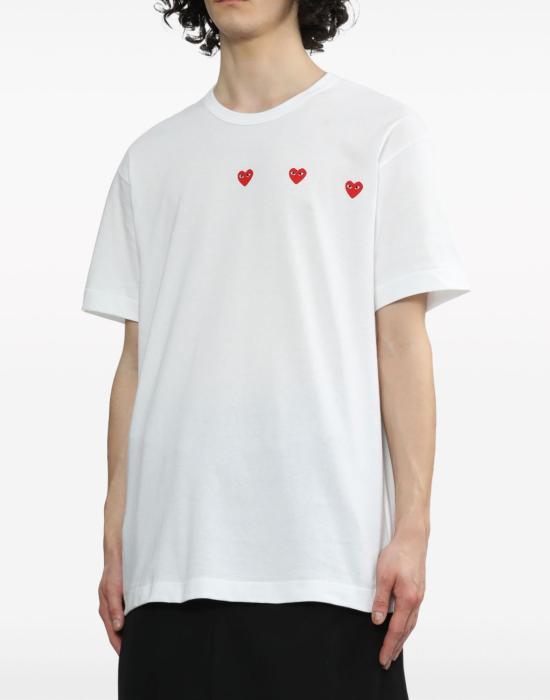 25FW 꼼데가르송 반팔 티셔츠 AXT3370513 WHITE - COMME DES GARCONS