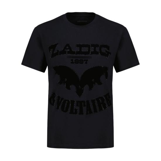 25FW 자딕앤볼테르 반팔 티셔츠 JWTS02826011 BLACK