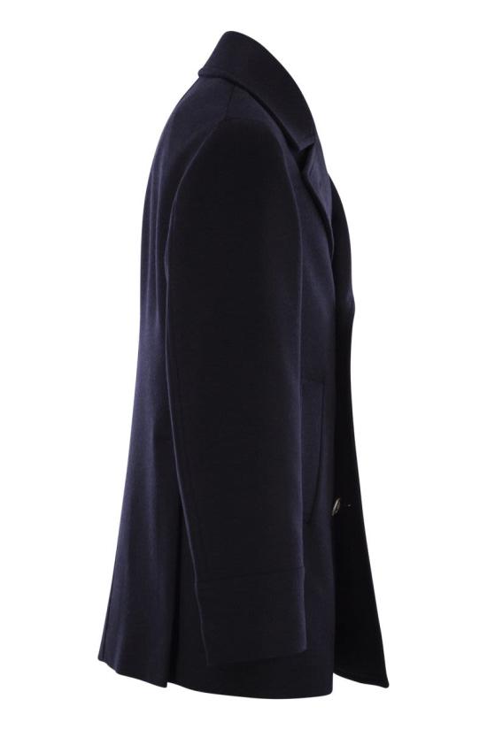 25FW 브루넬로 쿠치넬리 울 플라넬 피코트 MY4967026K CX200 NIGHT BLUE - BRUNELLO CUCINELLI