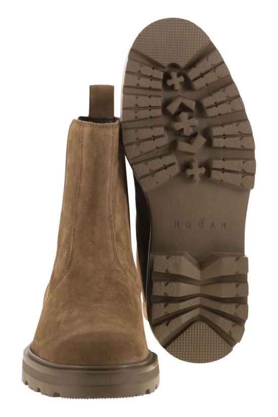 25FW 호간 부츠 HXM6730FM60BYES600 LIGHT BROWN - HOGAN