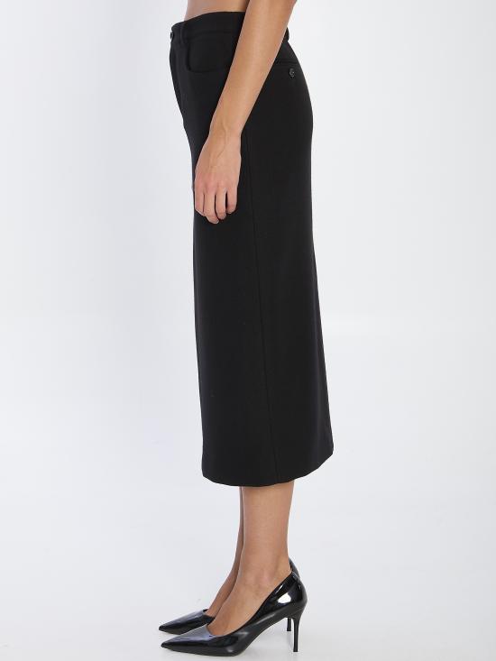 25FW 셀린느 미디 스커트 RJ0590Q38 38NO BLACK - CELINE