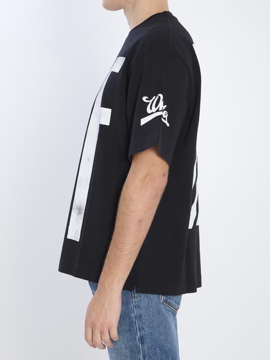 25FW 오프화이트 반팔 티셔츠 OMAA120F25JER00L 1001 BLACK - OFF WHITE