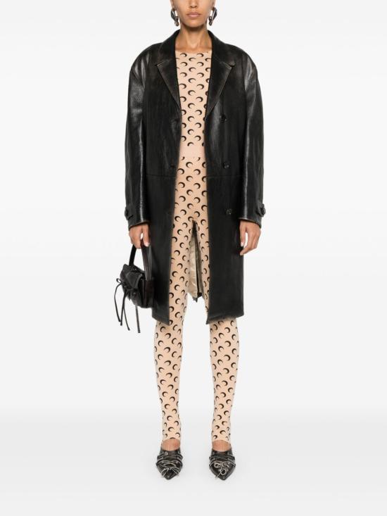 25FW 마린세르 크레센트 문 프린트 긴팔 티셔츠 WTS006ACJER0001 TA10 PINK - MARINE SERRE