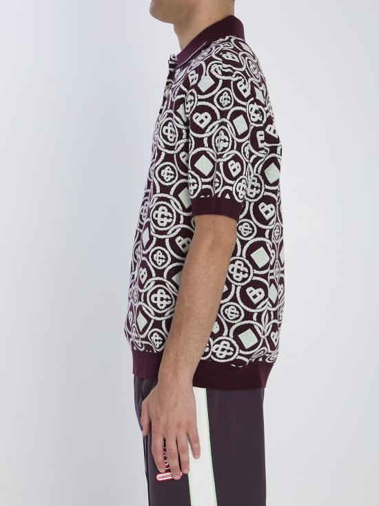 25FW 카사블랑카 반팔 티셔츠 AW25KW1092 01 PURPLE - CASABLANCA