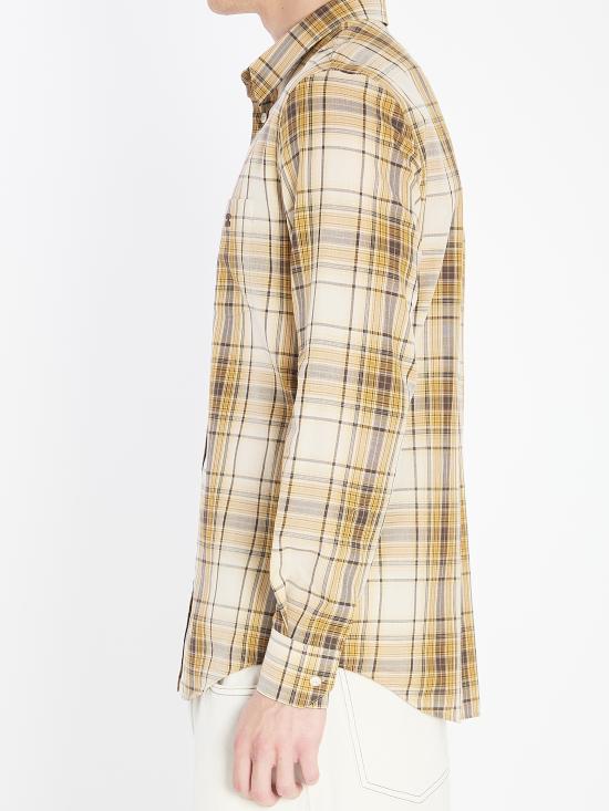 25FW 셀린느 라이트 체크 코튼 루즈 셔츠 2C9820W22 03BX NUDE NEUTRALS - CELINE