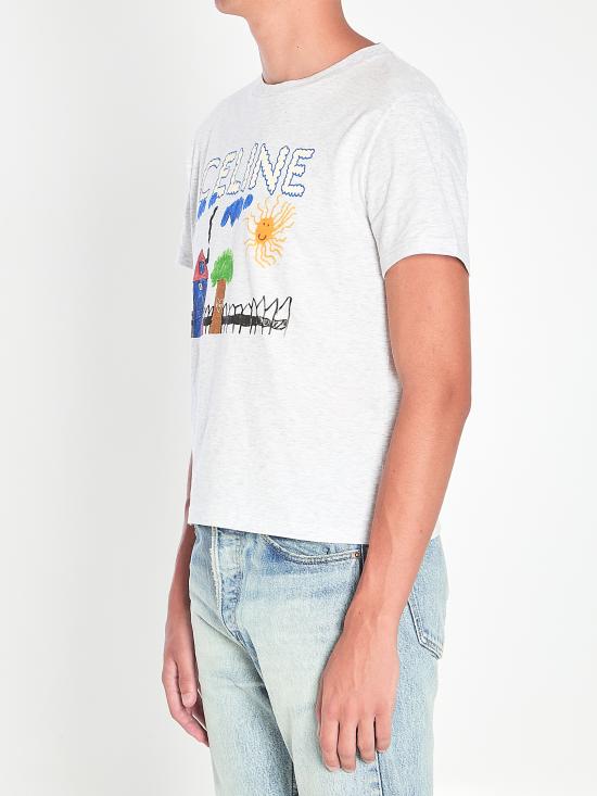 25FW 셀린느 반팔 티셔츠 RX0BZ671Q GCA7 GREY - CELINE