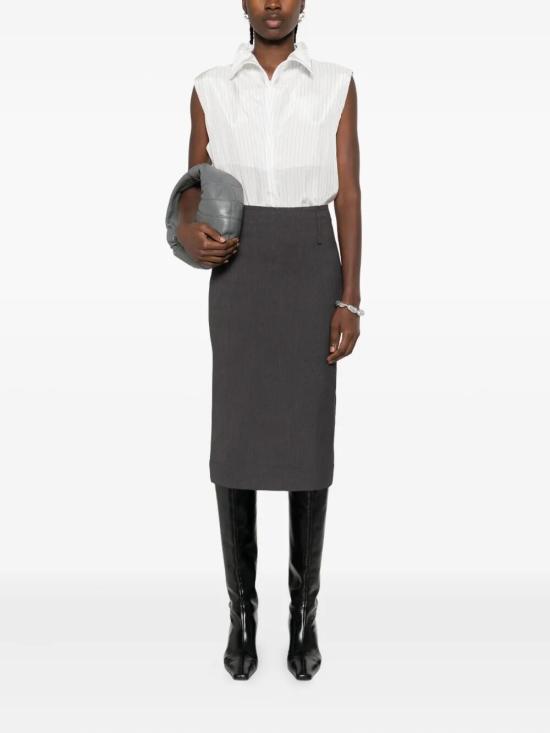 25FW 페데리코 시나 미디 스커트 FCW25SK0301 DARK GREY - FEDERICO CINA