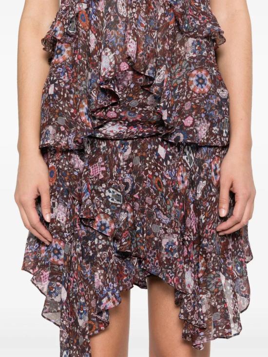 25FW 이자벨마랑에뚜왈 숏 스커트 JU0378FAC3J01E 86PM PINK PURPLE - ISABEL MARANT ETOILE