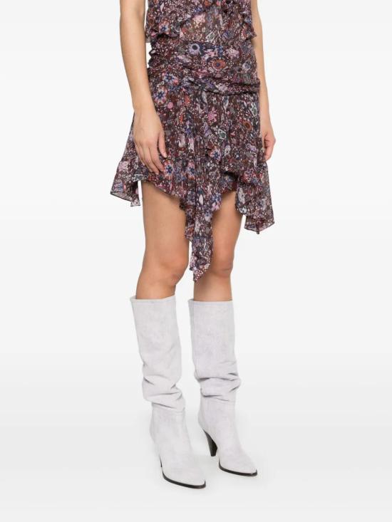 25FW 이자벨마랑에뚜왈 숏 스커트 JU0378FAC3J01E 86PM PINK PURPLE - ISABEL MARANT ETOILE