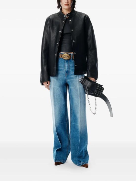 25FW 알렉산더 왕 스트레이트 팬츠 4DC4254848 400C BLUE - ALEXANDER WANG