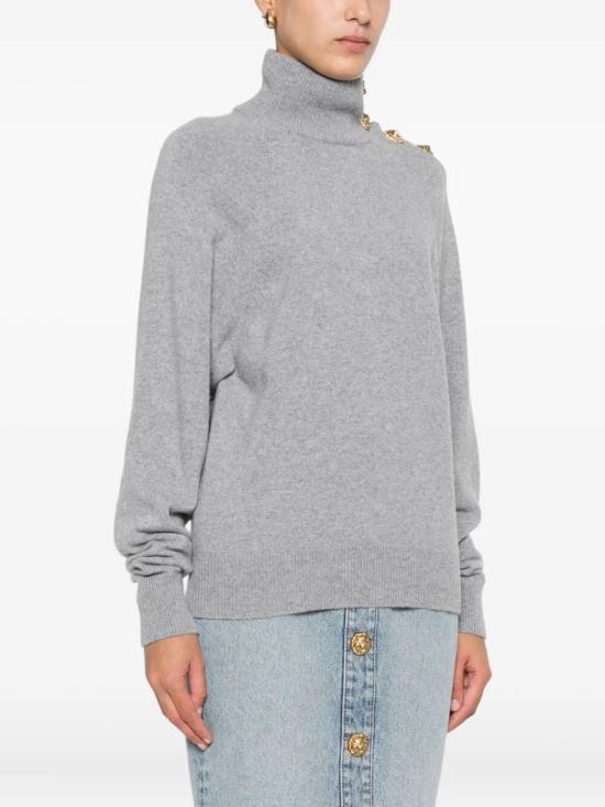 25FW 발망 터틀넥 FF0KF100KI87 9UB GREY - BALMAIN