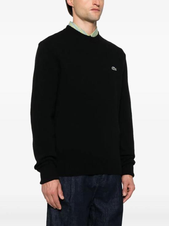 26FW 라코스테 크루넥 스웨터 AH2916 031 BLACK - LACOSTE