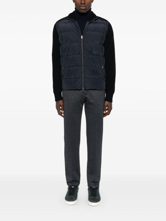 25FW 에르노 콘 스티치 울 & 핀갈 카디건 MP000126U70061 9200 BLUE - HERNO