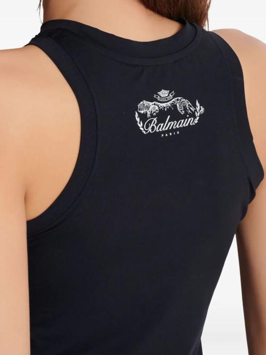 25FW 발망 반팔 티셔츠 FF0EB010GF15 EAB BLACK - BALMAIN