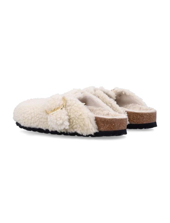 25FW 버켄스탁 BOSTON 보스톤 빅버클 테디 시어링 뮬 1025664 EGGSHELL NUDE NEUTRALS - BIRKENSTOCK