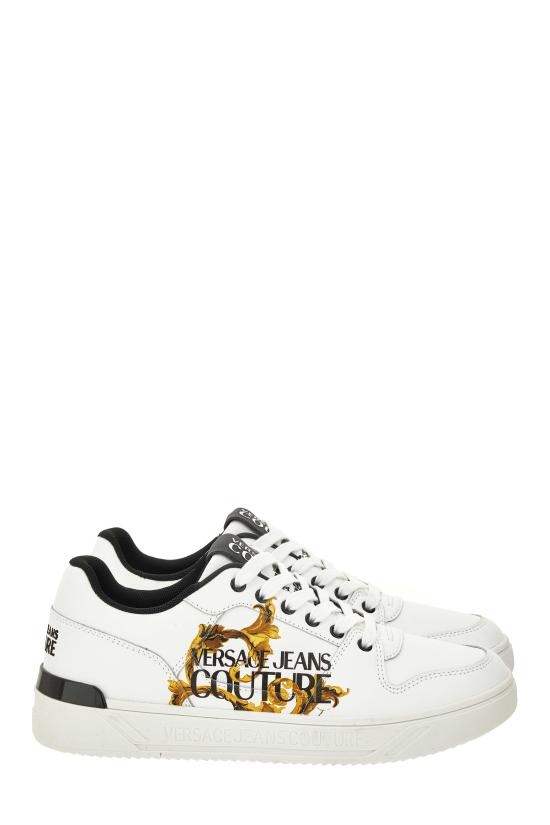 25FW 베르사체 스니커즈 79YA3SJ5ZPB42G03 WHITE GOLD DOM - VERSACE