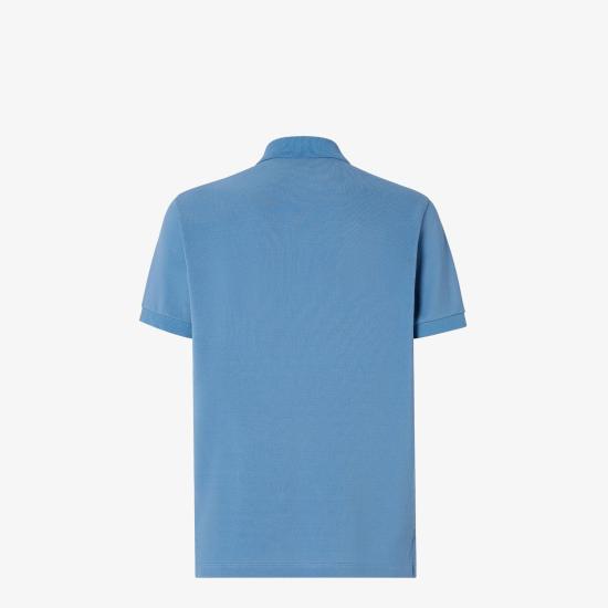 25SS 펜디 FF 메탈 피케 폴로 티셔츠 FY0985AUA5F0U6K Light Blue - FENDI