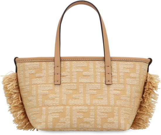25SS 펜디 롤 미니 FF 자카드 미니백 8BS096AV23F17A1 Ecru - FENDI